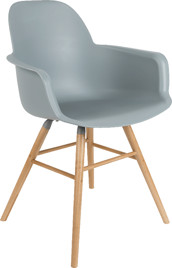 Zuiver Albert Kuip Armchair plastová stolička - Svetlosivá