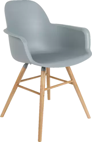 Zuiver Albert Kuip Armchair plastová stolička - Svetlosivá