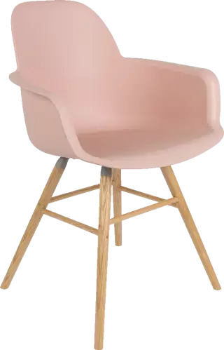 Zuiver Albert Kuip Armchair plastová stolička - Staroružová