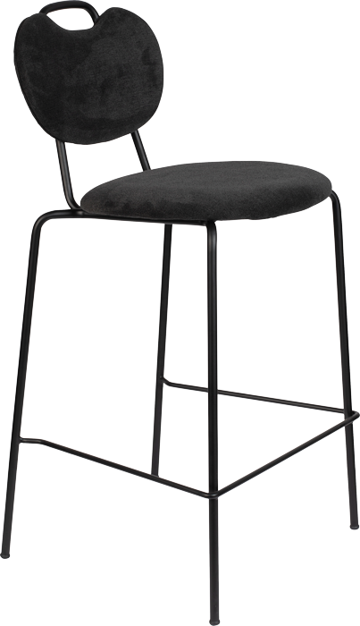 WL-Living Aspen čalúnená pultová stolička - Čierna