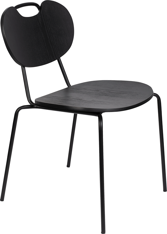 WL-Living Aspen moderná drevená stolička - Čierna