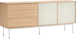 Teulat Yoko drevená komoda do obývačky - Biela, 180 cm
