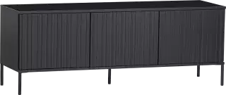 Woood Gravure drevená skrinka pod tv - Čierna, 150 cm