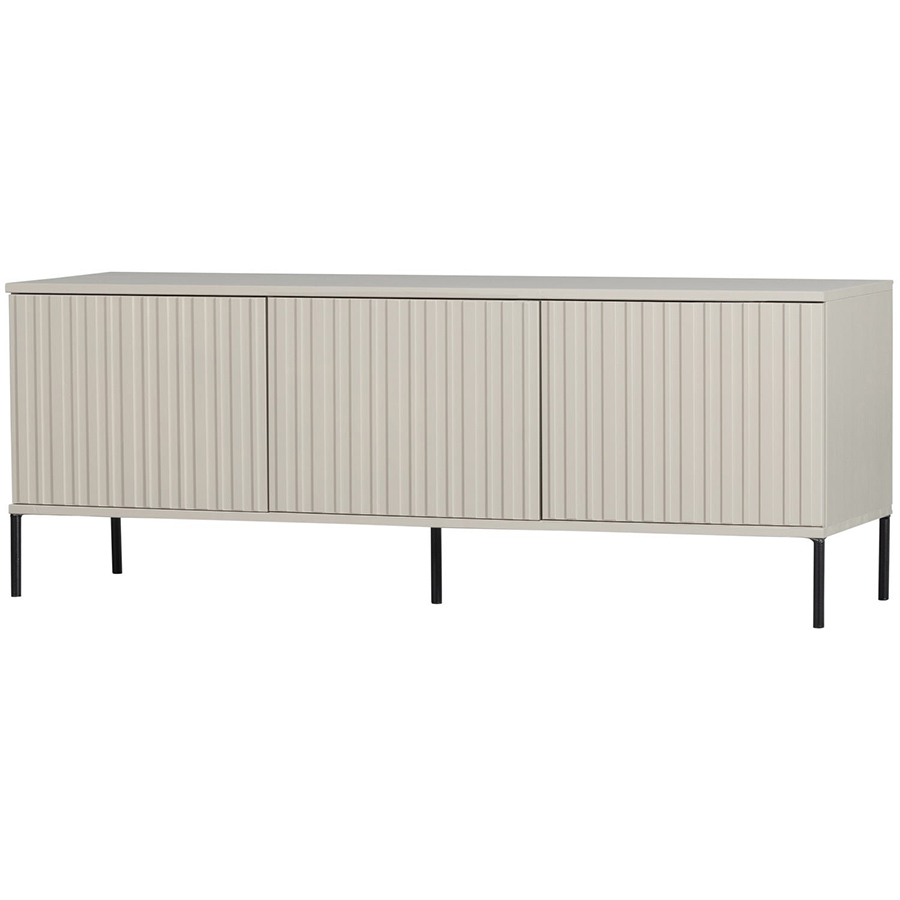 Woood Gravure drevená skrinka pod tv - Sivá, 150 cm