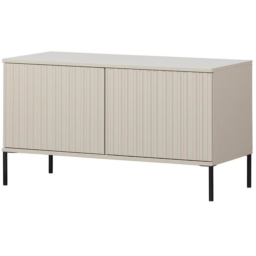 Woood Gravure drevená skrinka pod tv - Sivá, 100 cm