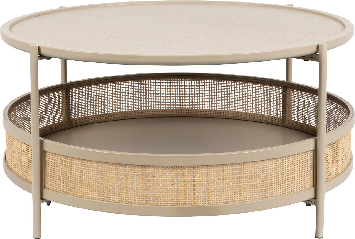WL-Living Makoto okrúhly stôl do obývačky - Béžová