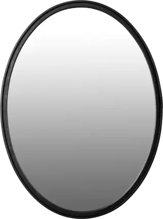 WL-Living Matz oválne zrkadlo do chodby - Čierna, 80 cm