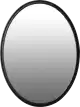 WL-Living Matz okrúhle zrkadlo do chodby - Čierna, 80 cm