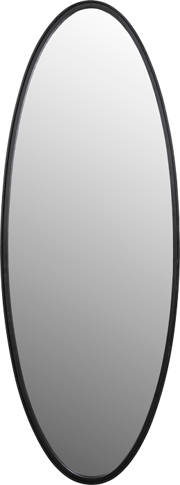 WL-Living Matz oválne zrkadlo do chodby - Čierna, 160 cm
