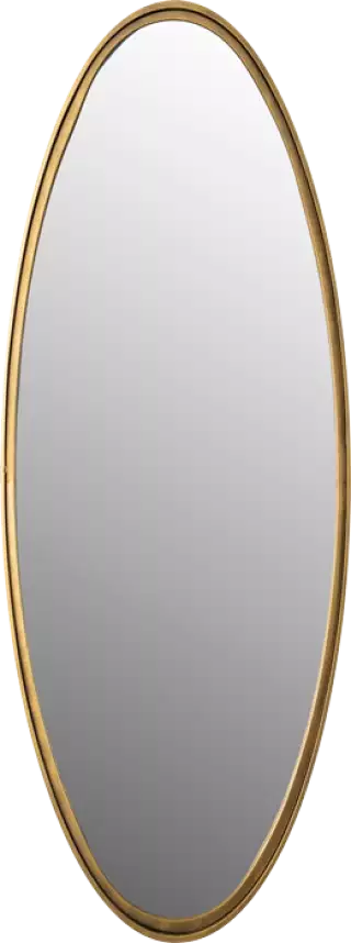 WL-Living Matz oválne zrkadlo do chodby - Mosadzná, 160 cm