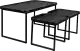 Dutchbone Winston čierne stolíky - Set 3 stolíkov