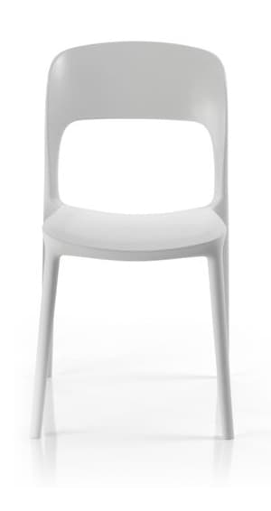 Bontempi Gipsy plastová stolička - Biela, Bez podrúčok