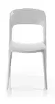 Bontempi Gipsy plastová stolička - Biela, Bez podrúčok
