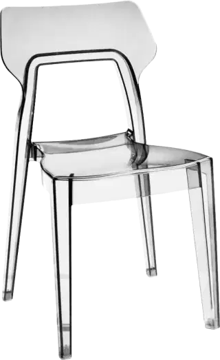 Bontempi Aria transparentná stolička - Transparentná