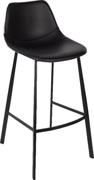 Dutchbone Franky barové stoličky - Čierna, Pultová