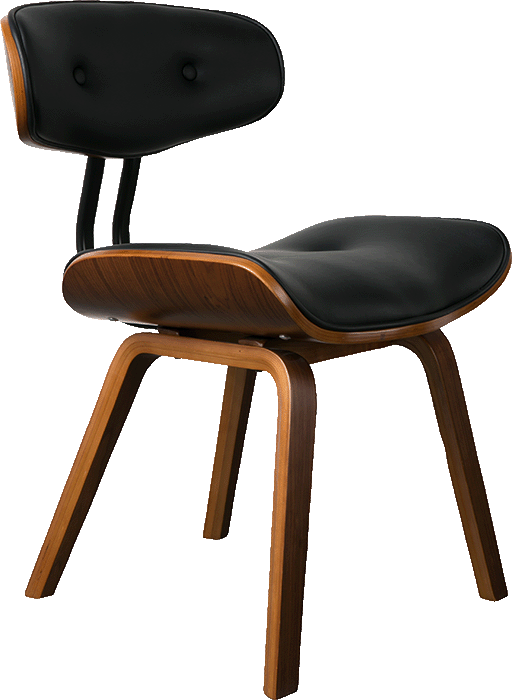 Dutchbone Blackwood drevená čalúnená stolička - Čierna + drevená