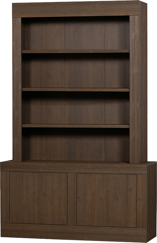 BePureHome Yumi drevená policová skriňa - Hnedá - 146 cm