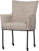 Woood Ezra jedálenská stolička na kolieskach - Béžová