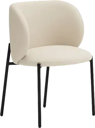 Teulat Mogi jedálenská stolička - Biela - PU koža