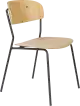 WL-Living Jolien drevená stolička s kovovým rámom - Bez podrúčok