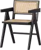 Woood Gunn ratanová stolička - Čierna