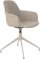 Zuiver Albert Kuip stolička na otočnej podnoži -Béžová, S podrúčkami