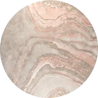 Zuiver Solar okrúhly koberec - Sivá + Ružová, 200 cm