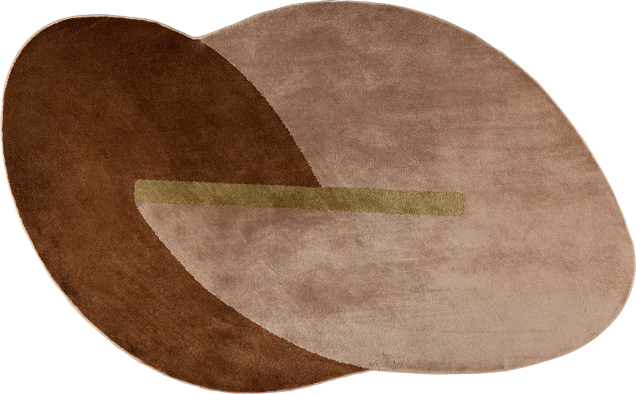 Zuiver Phila asymetrický koberec - Hnedá