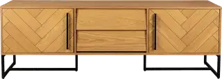 Dutchbone Class drevená komoda - Nízka, Svetlé drevo