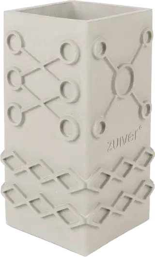 Zuiver Graphic betónová váza - Sivá, Štvorcová