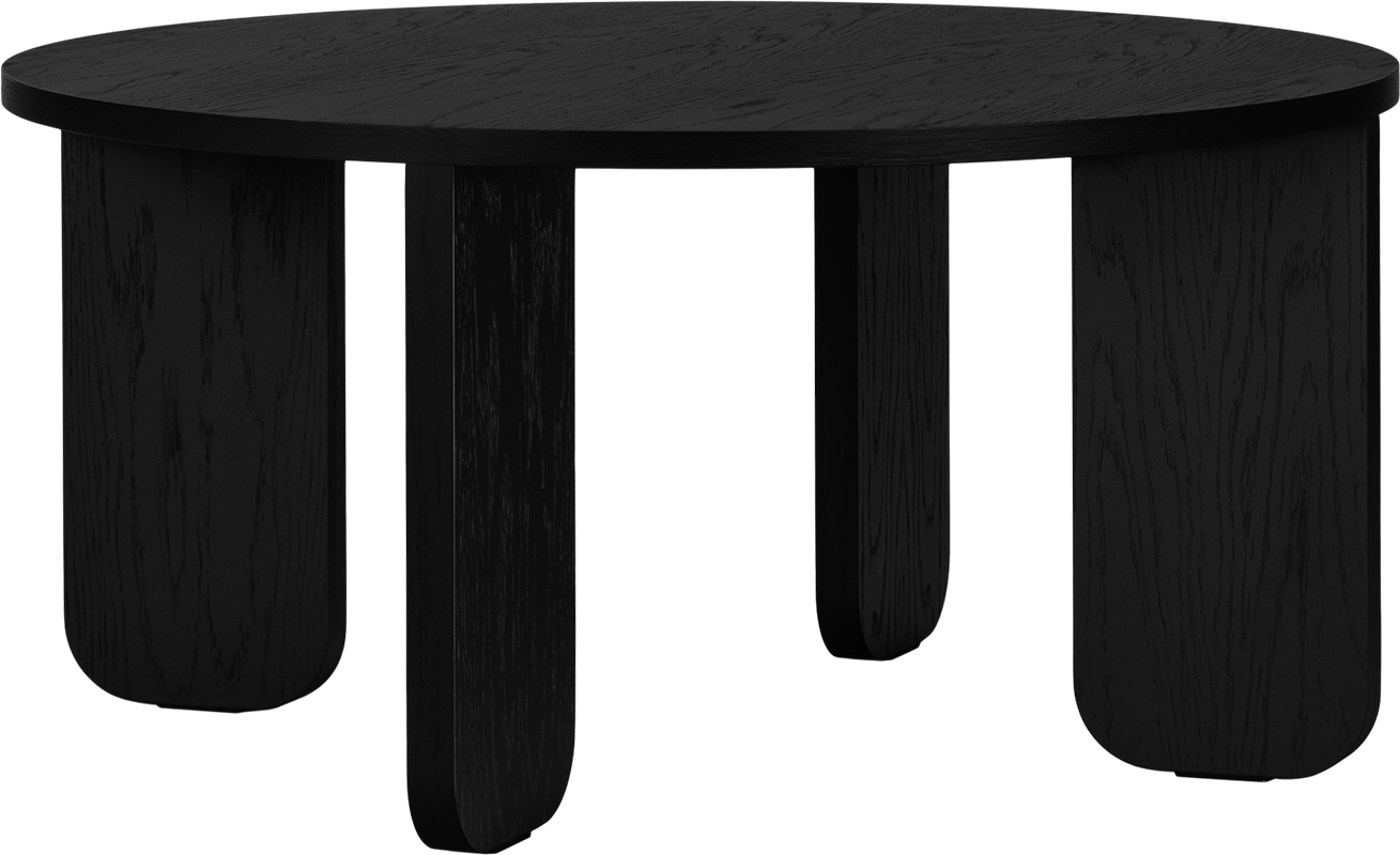 Noo.ma Kuvu konferenčný stolík - 75 cm, Čierna