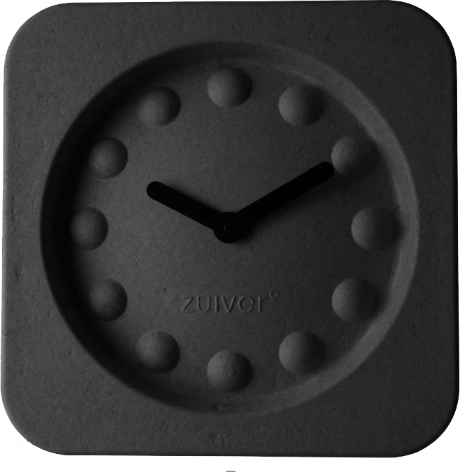 Zuiver Pulp Time nástenné hodiny - Čierna