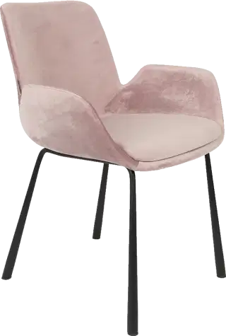 Zuiver Brit čalúnená stolička - Ružová - Výpredaj