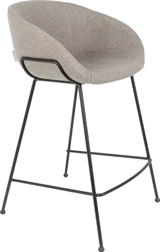 Zuiver Feston barová a pultová stolička - Sivá, Pultová - Výpredaj