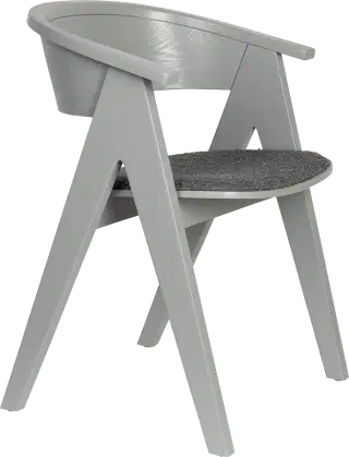 Zuiver NDSM drevená stolička s čalúnením - Sivá
