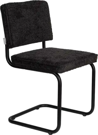 Zuiver Ridge soft čalúnená stolička - Čierna