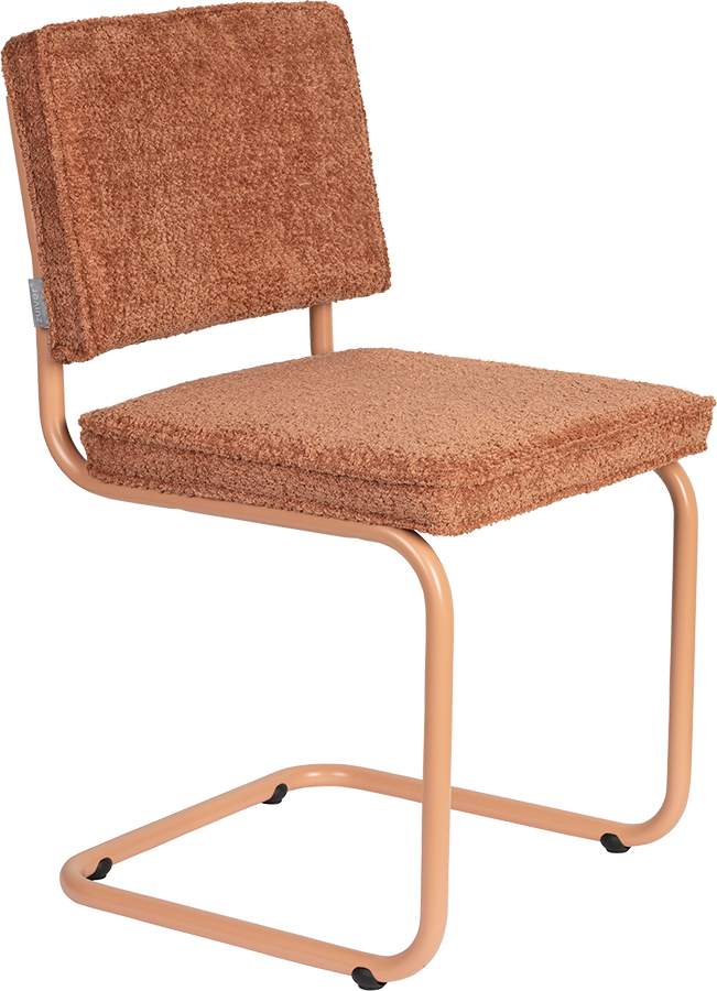 Zuiver Ridge soft čalúnená stolička - oranžová