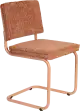 Zuiver Ridge soft čalúnená stolička - oranžová