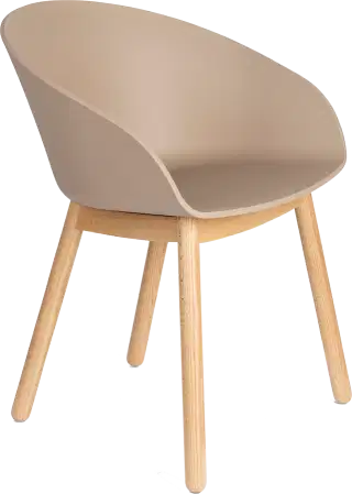 Zuiver Void dizajnová stolička - béžová drevo