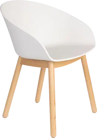 Zuiver Void dizajnová stolička - Biela drevo