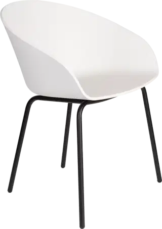 Zuiver Void dizajnová stolička - Biela kov
