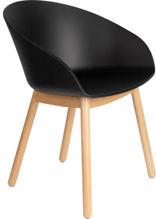 Zuiver Void dizajnová stolička - Čierna drevo