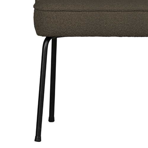 Základ lavice jedálenského stola Vogue je vyrobený z kovu s matným čiernym práškovým nástrekom