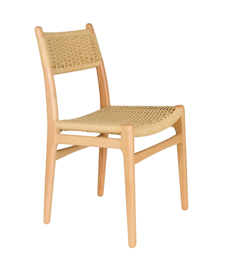 Dutchbone Cecile jedálenská stolička s výpletom - Svetlé drevo