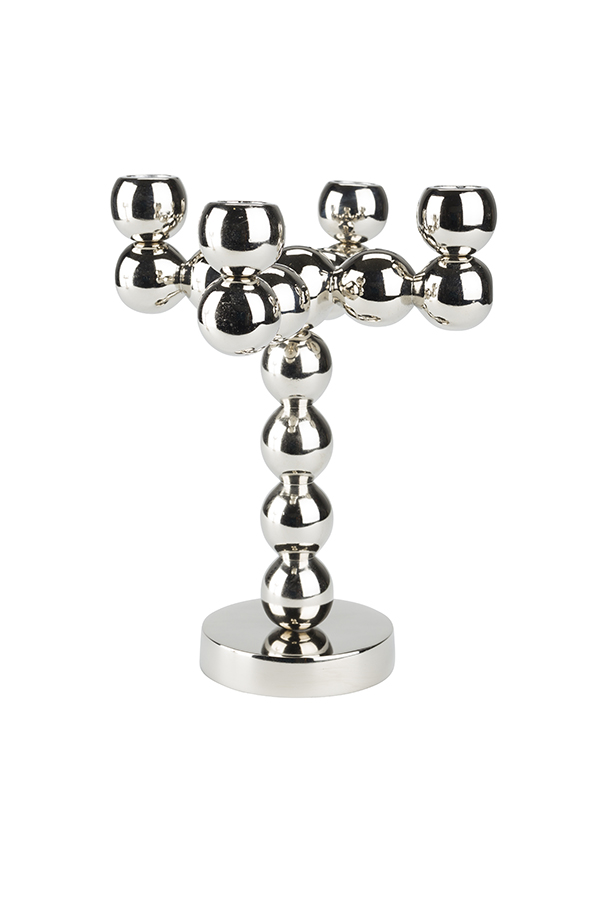 Zuiver Bubbles dizajnový svietnik - Štvorramenný, Strieborná