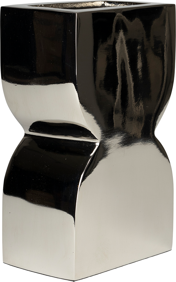 Zuiver Cones dizajnová váza - Strieborná, Nízka