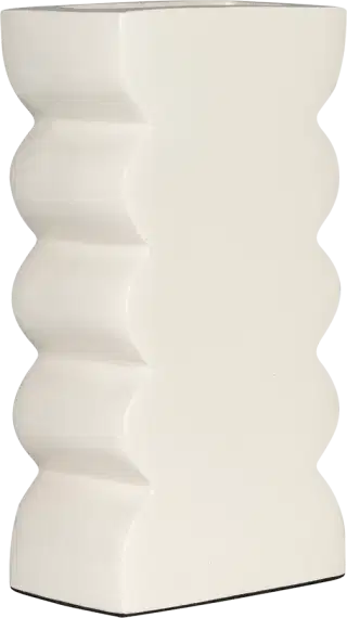 Zuiver Curves dizajnová kovová váza - Béžová, Vysoká
