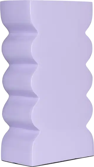 Zuiver Curves dizajnová kovová váza - Fialová, Vysoká