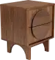 Zuiver Groove drevený nočný stolík - Tmavohnedá