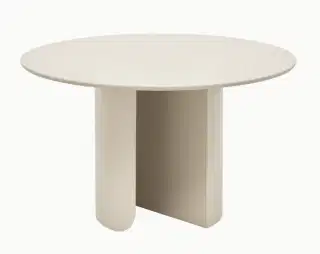 FEST Amsterdam Plateau jedálenský stôl - Béžový top, Béžová podnož, Okrúhly